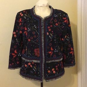 Loft Jacket with loads of trim & fanciful pattern